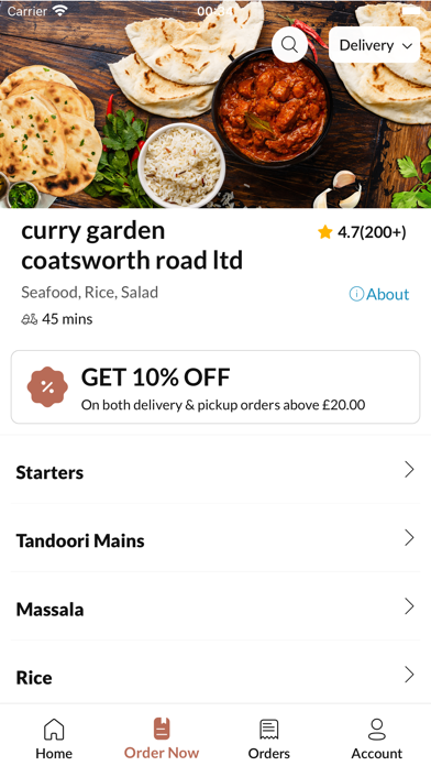Curry Garden Coatsworth Rd Ltd Screenshot