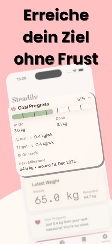 Steadily: Gewicht Tracker screenshot