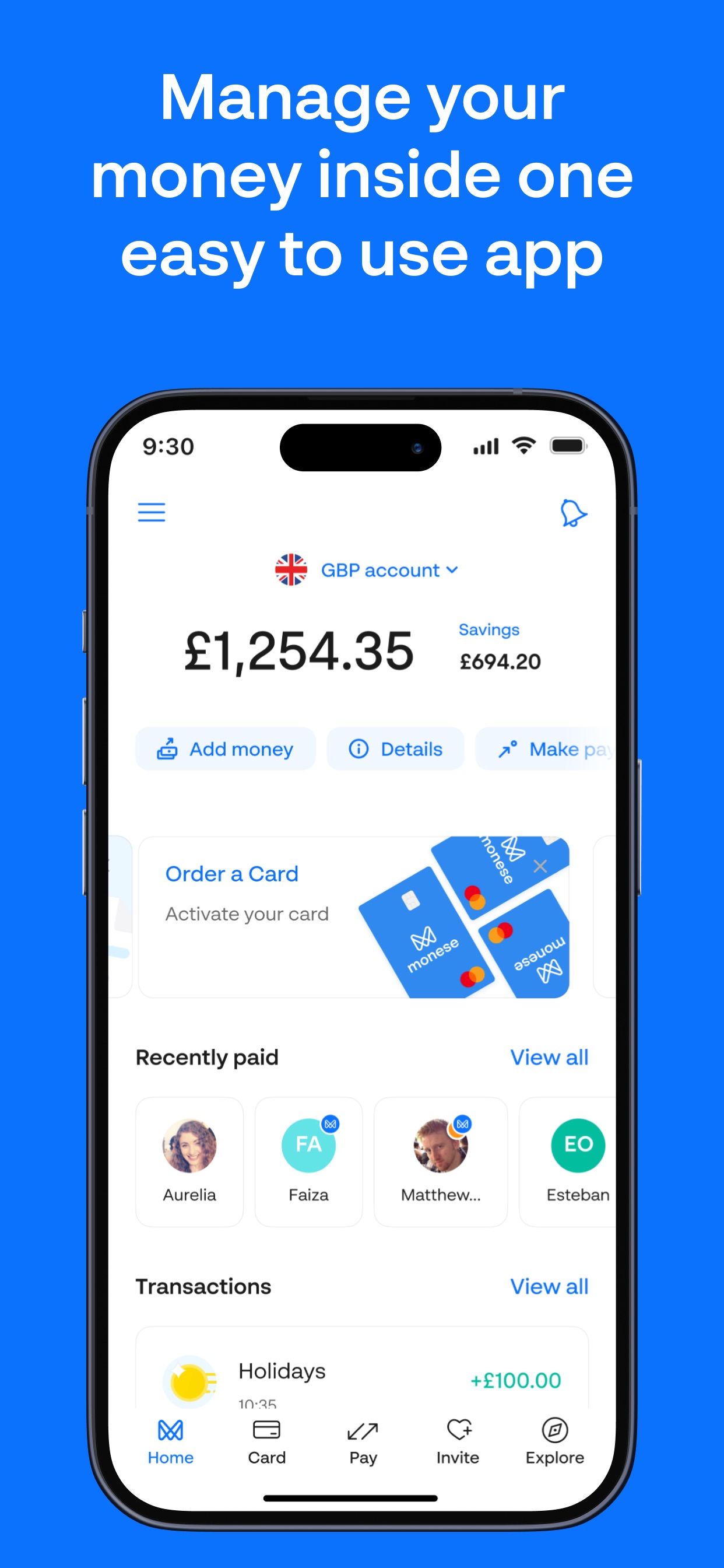 Monese - A banking alternative screenshot 3