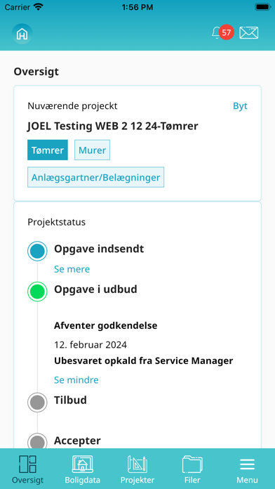 Håndværker.dk Minbolig Screenshot