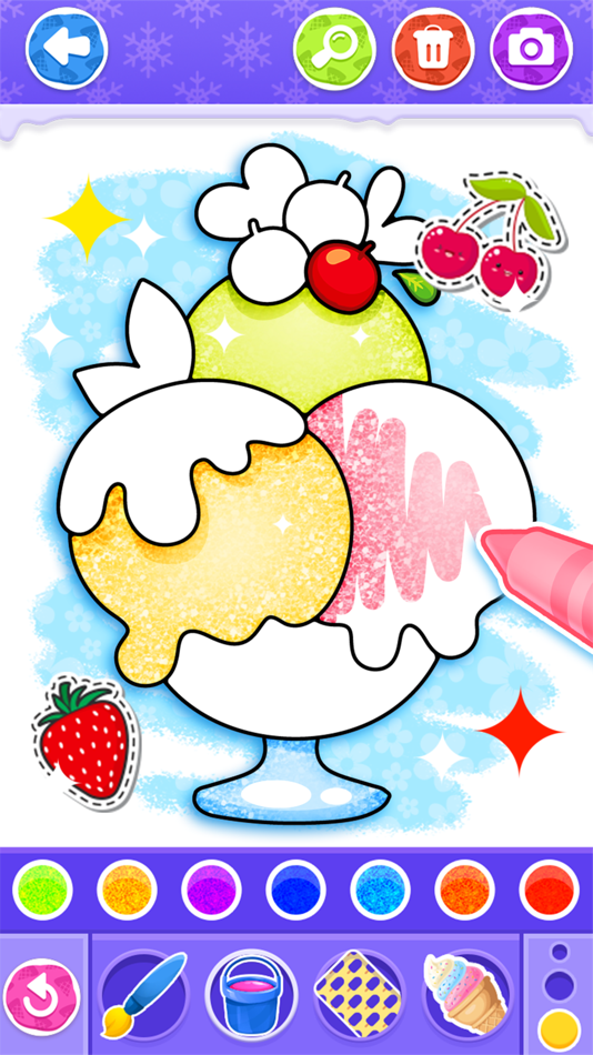 #2. Ice cream Coloring game (iOS) Podle: C FLOW GAMES SARL