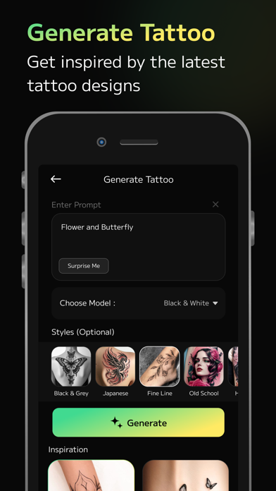 AITattoo : AI Tattoo Generator Screenshot