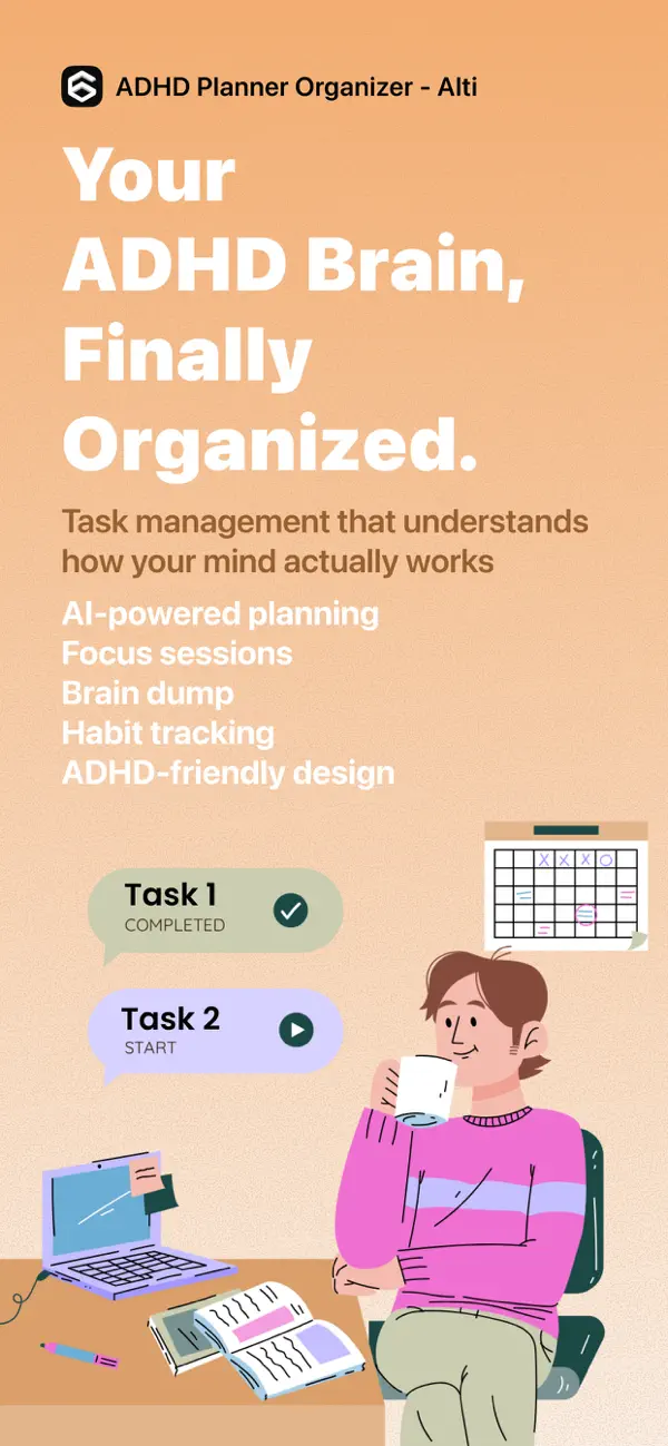 #1. ADHD Planner Organizer - Alti (iOS) By: LUMINATION AI