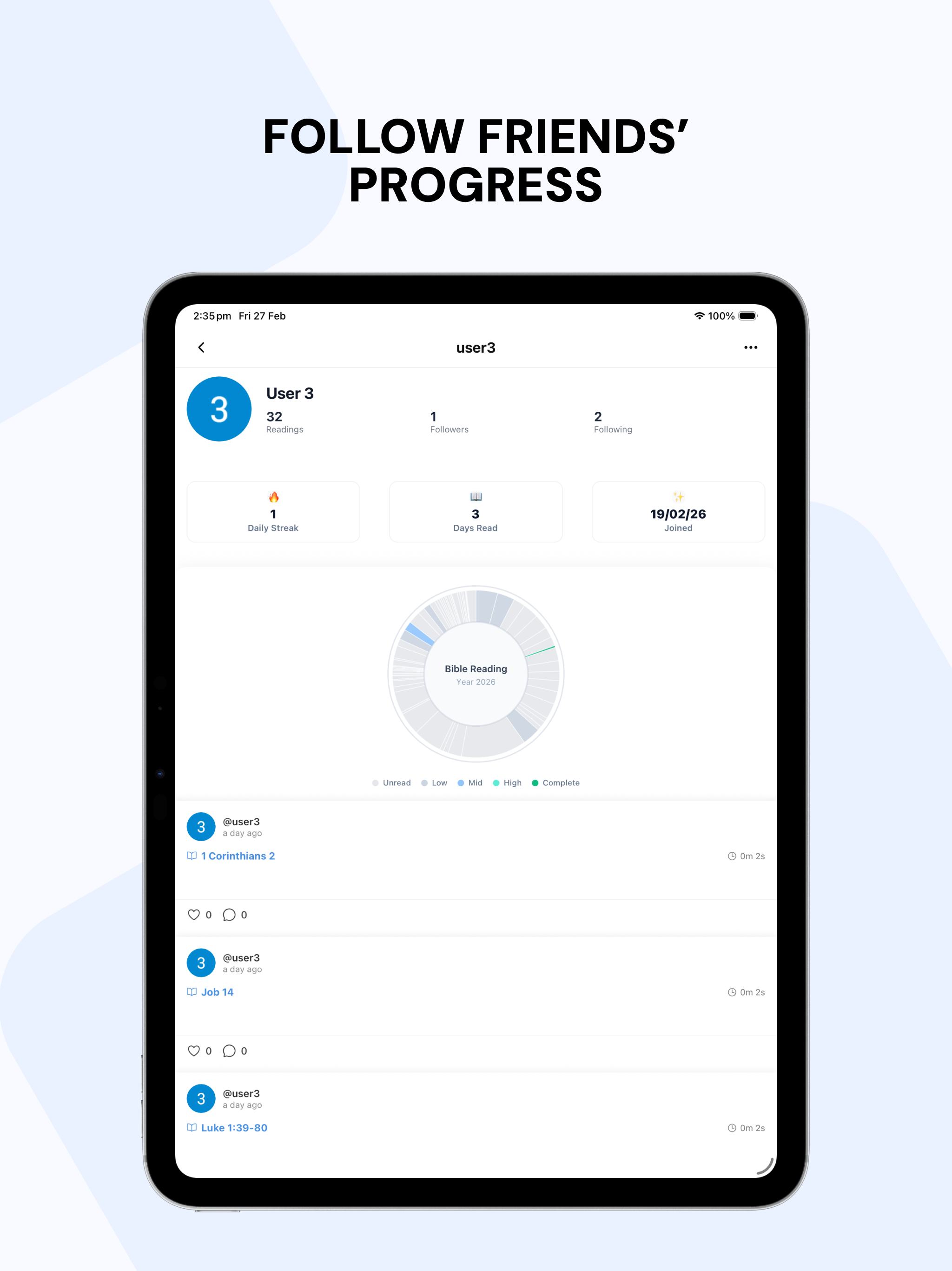 Lumyn: Bible Reading Tracker