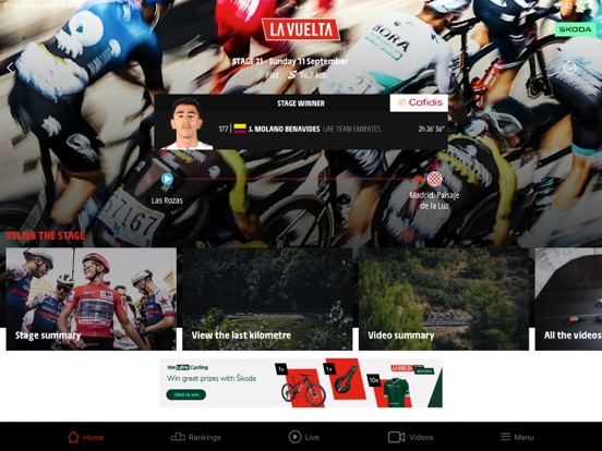 La Vuelta presented by ŠKODA iPad app afbeelding 3