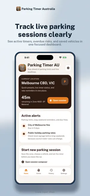 Parking Timer & Fine Alert AU screenshot 1
