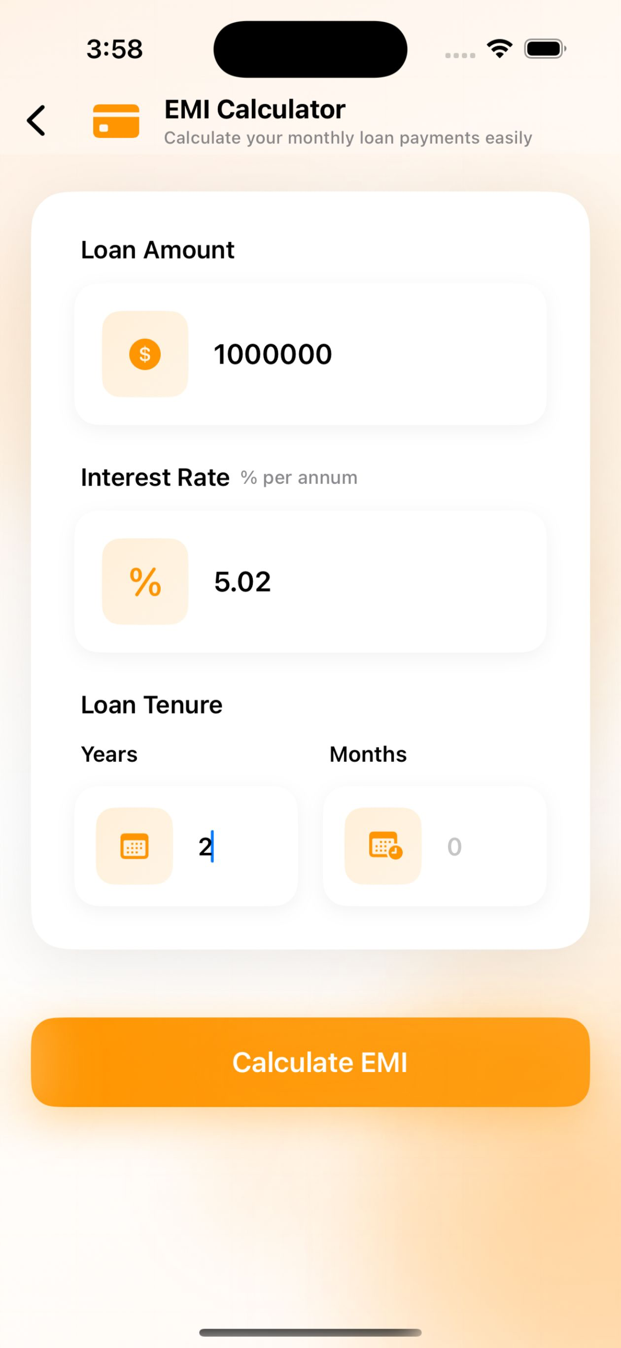EMI Loan Calculator Planner