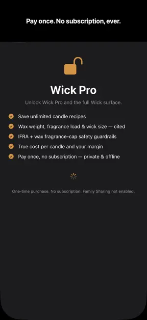 Wick: Candle Maker's Calc screenshot 4