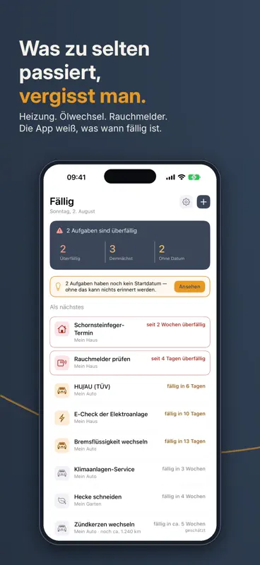 Fällig – Wartung Haus & Auto screenshot 1 of 5