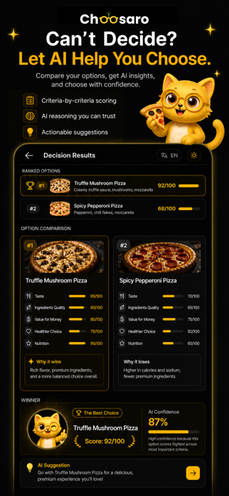 Choosaro: AI Decision Maker Screenshot 6 of 8
