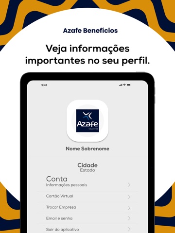 Azafe Benefícios iPad screenshot