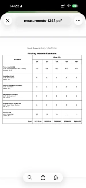 RemoteMeasure: Roof Report screenshot 3