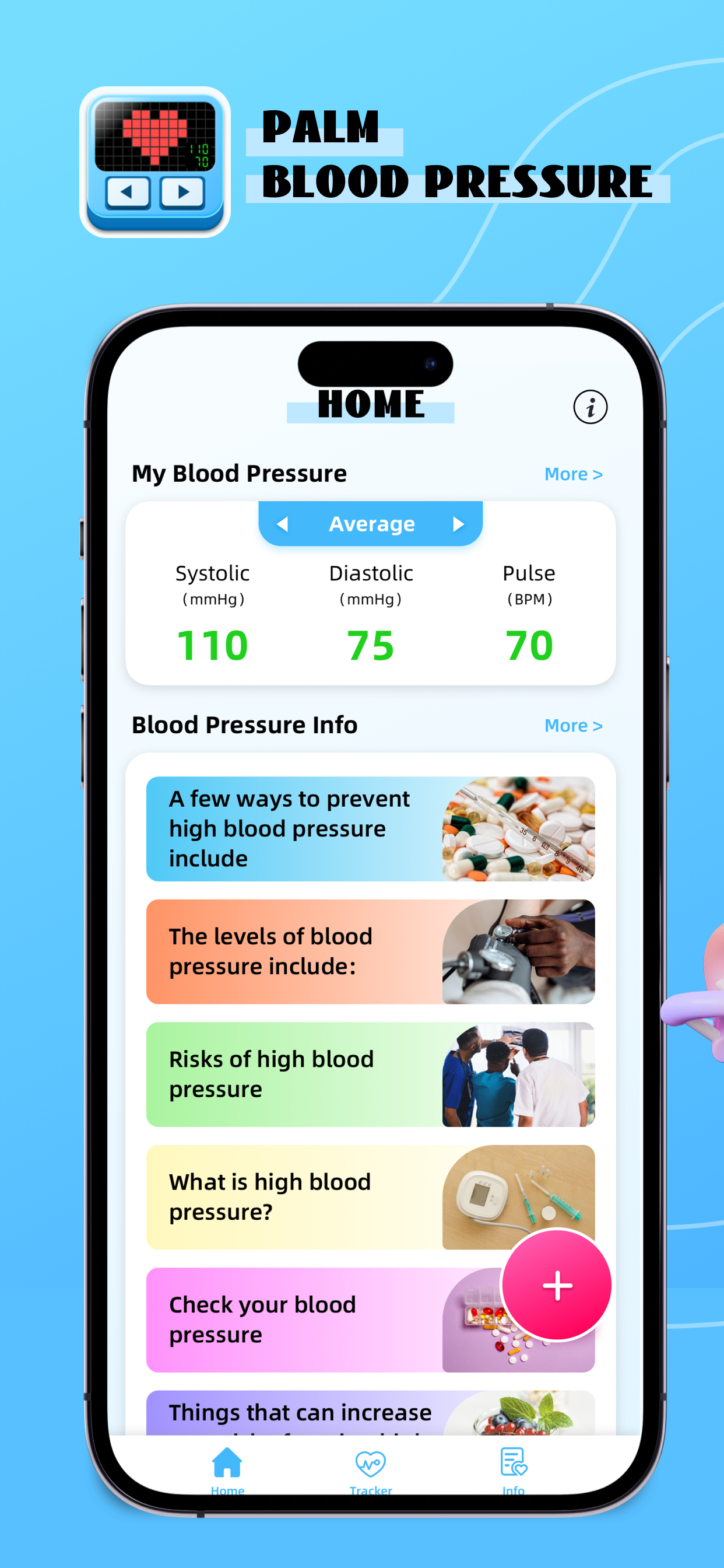 Palm Blood Pressure-Easy&Log