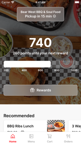 Bear West BBQ & Soul Food iPhone screenshot 1 - Food & Drink app