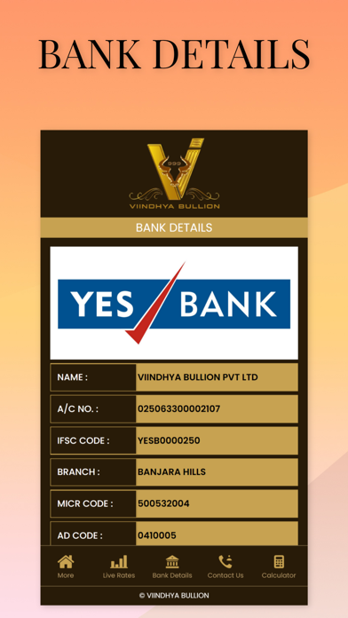 Viindhya Bullion Screenshot
