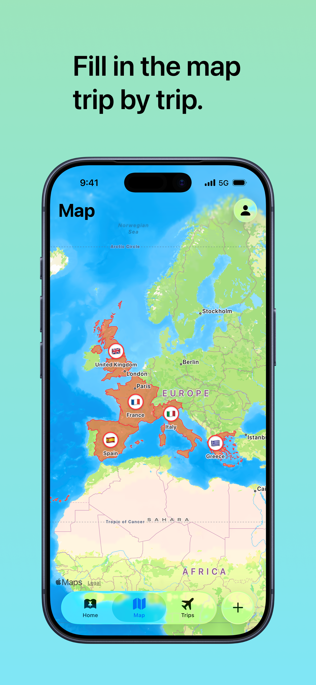 TripBook: Country Tracker screenshot 2