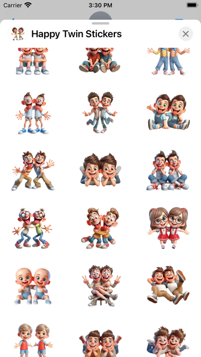 Screenshot #2 pour Happy Twin Stickers