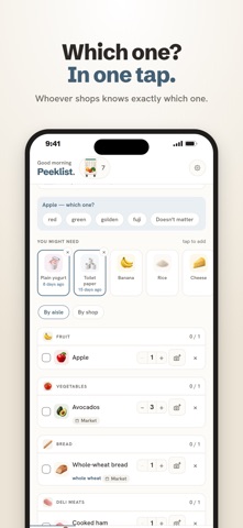 Peeklist: Grocery List screenshot 2