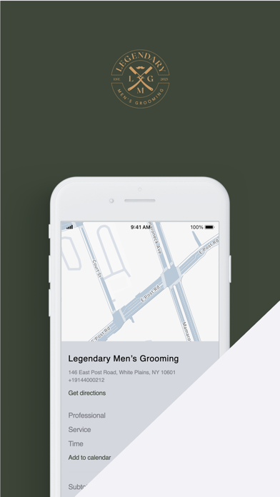 Legendary Men’s Grooming iPhone screenshot 1 - Lifestyle app