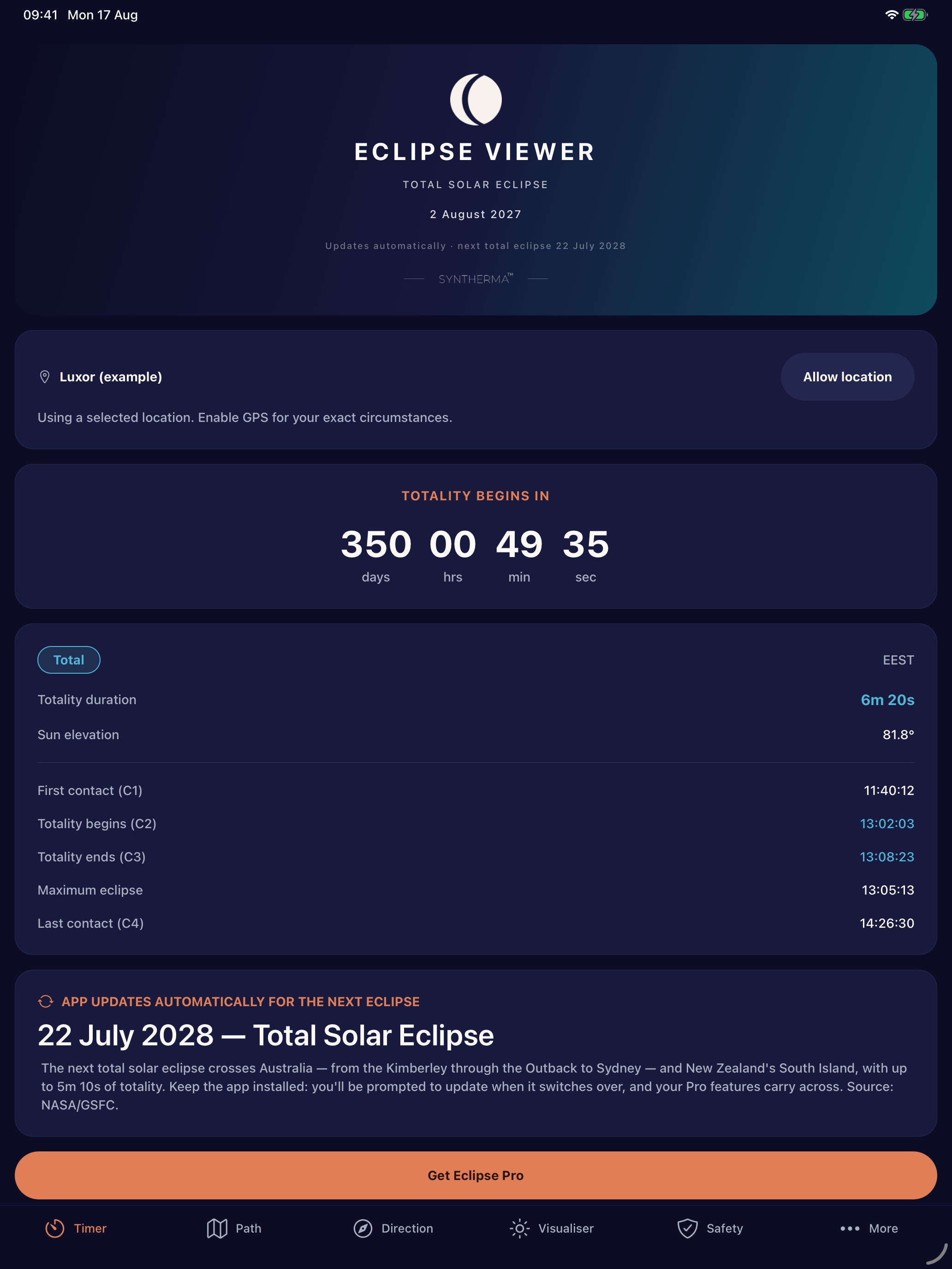 Total Solar Eclipse 2027 screenshot 8