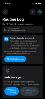 Routine Log - Calendar Notes screenshot 1