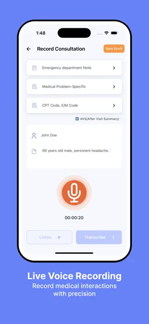DocuMed AI - AI Medical Scribe screenshot 2