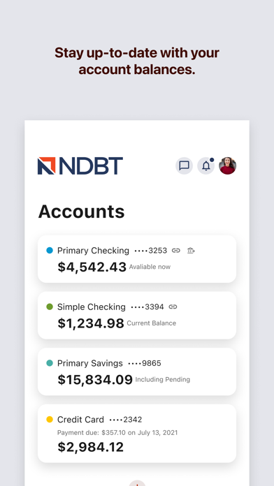 NDBT Mobile Banking Screenshot