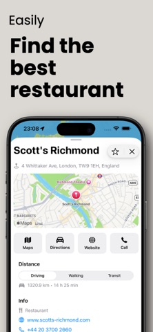 Global Dining Guide iPhone screenshot