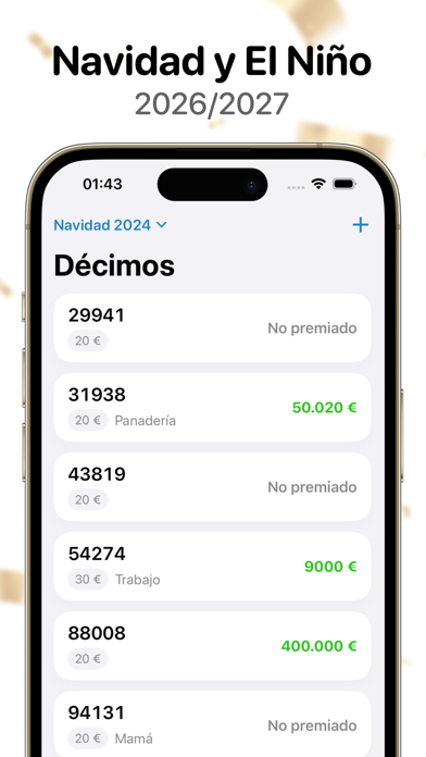 Décimos: Comprobar lotería screenshot