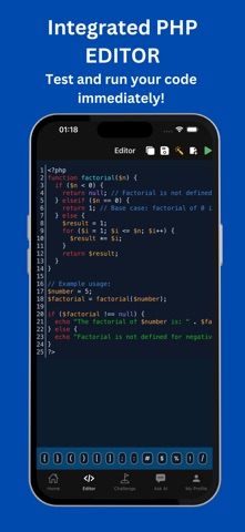 Learn PHP: Code & Run Screenshot 3 of 7