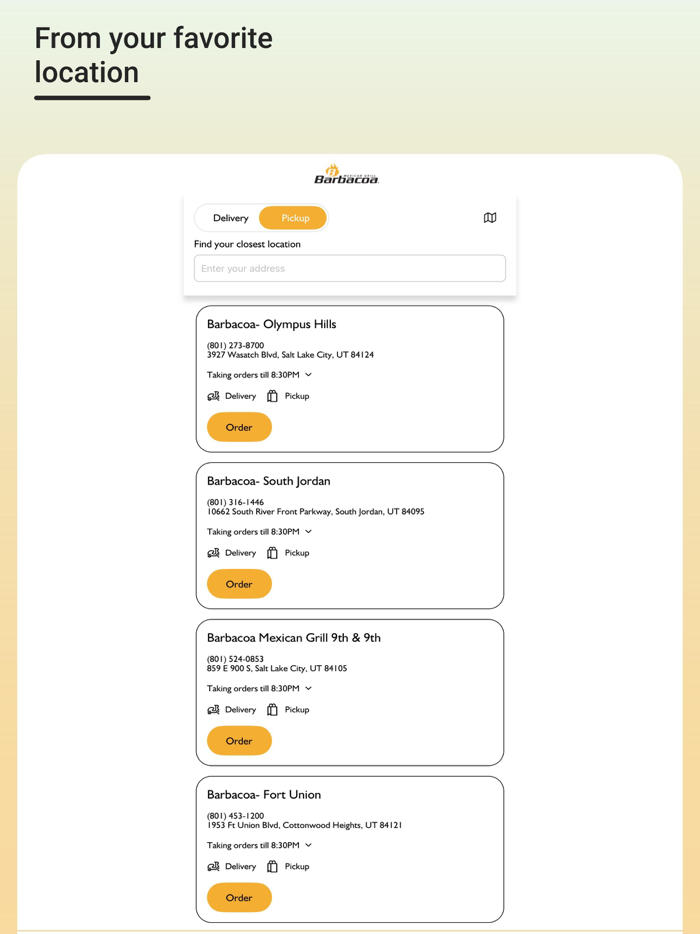 Barbacoa Mexican Grill App
