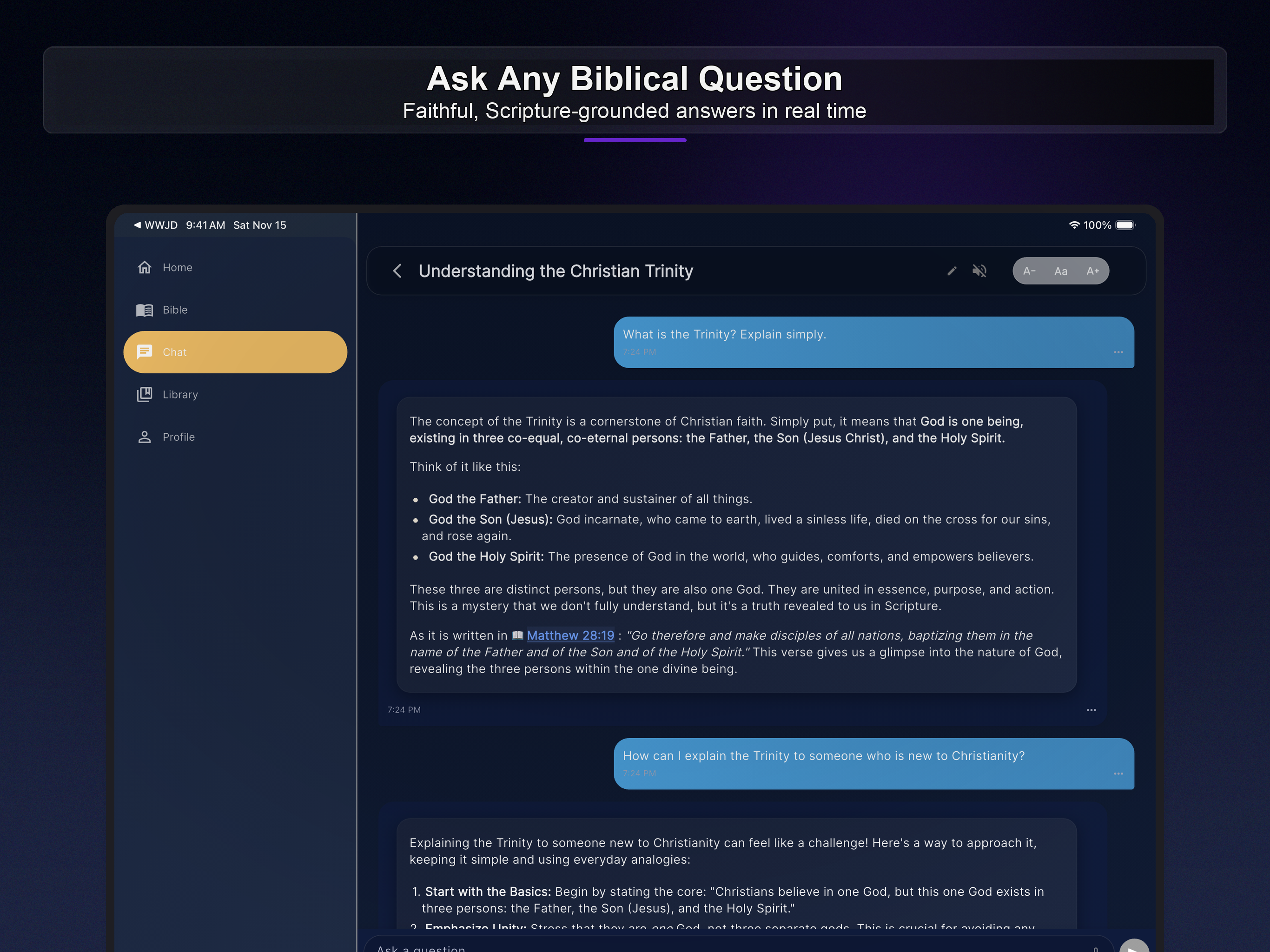 WWJD: AI Bible Study & Chat