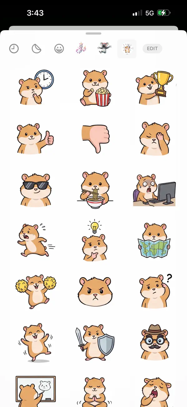 Screenshot #2 pour Gamer Hamster Stickers