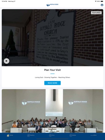 Buffalo Ridge Baptist Church iPad screenshot