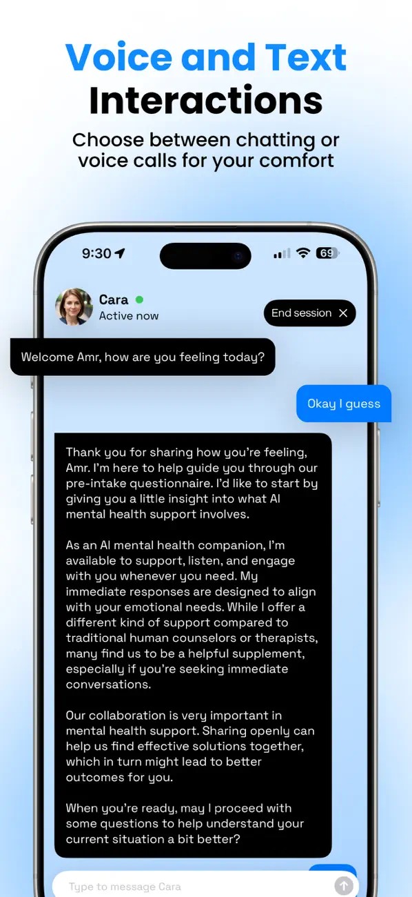 Screenshot #3 pour Cara: Mental Health Companion