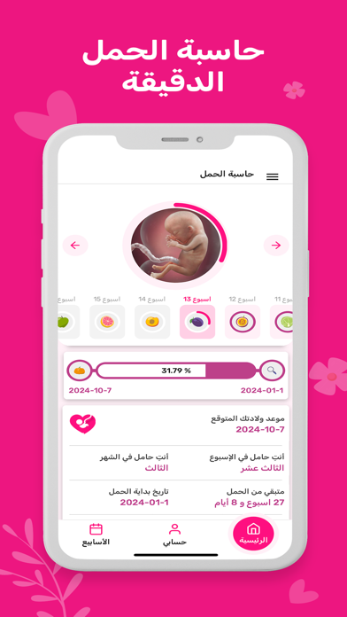 حاسبة الحمل الدقيقة Screenshot