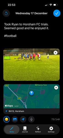 Reflect - Daily Micro Journal iPhone screenshot