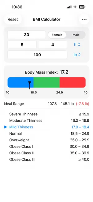 MyBMI - BMI Calculator screenshot 2
