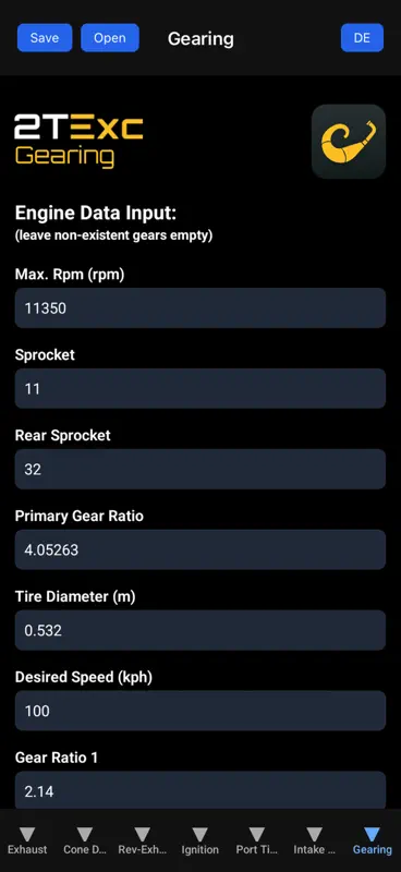 2TExc - 2T Exhaust Calculator screenshot 10 of 10
