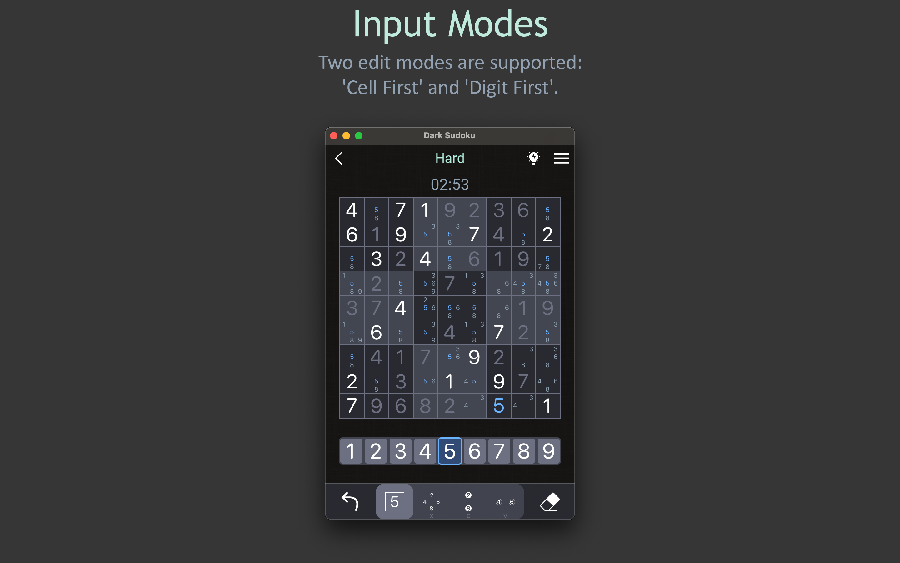 Dark Sudoku - Classic Puzzle
