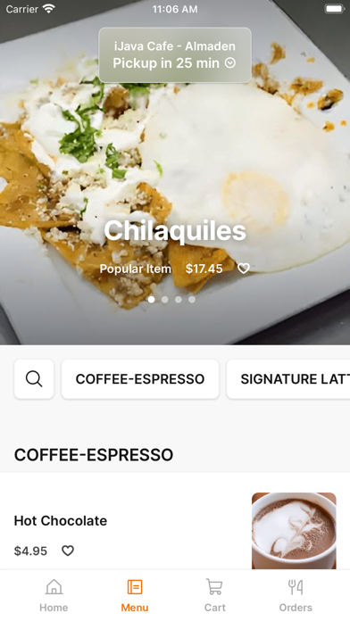 iJava Cafe iPhone screenshot 2 - Food & Drink app