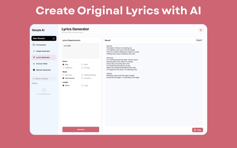 Gexyla – Instant AI Chat Agent iPhone screenshot
