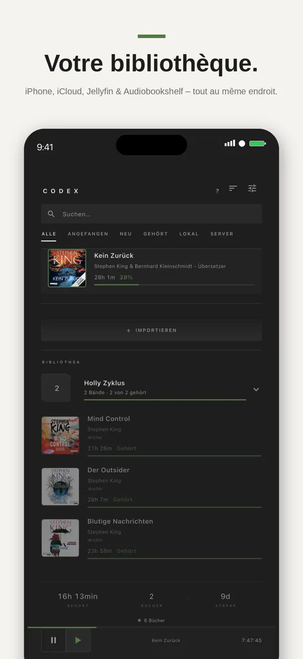 Screenshot #2 pour Codex — Audiobook Player