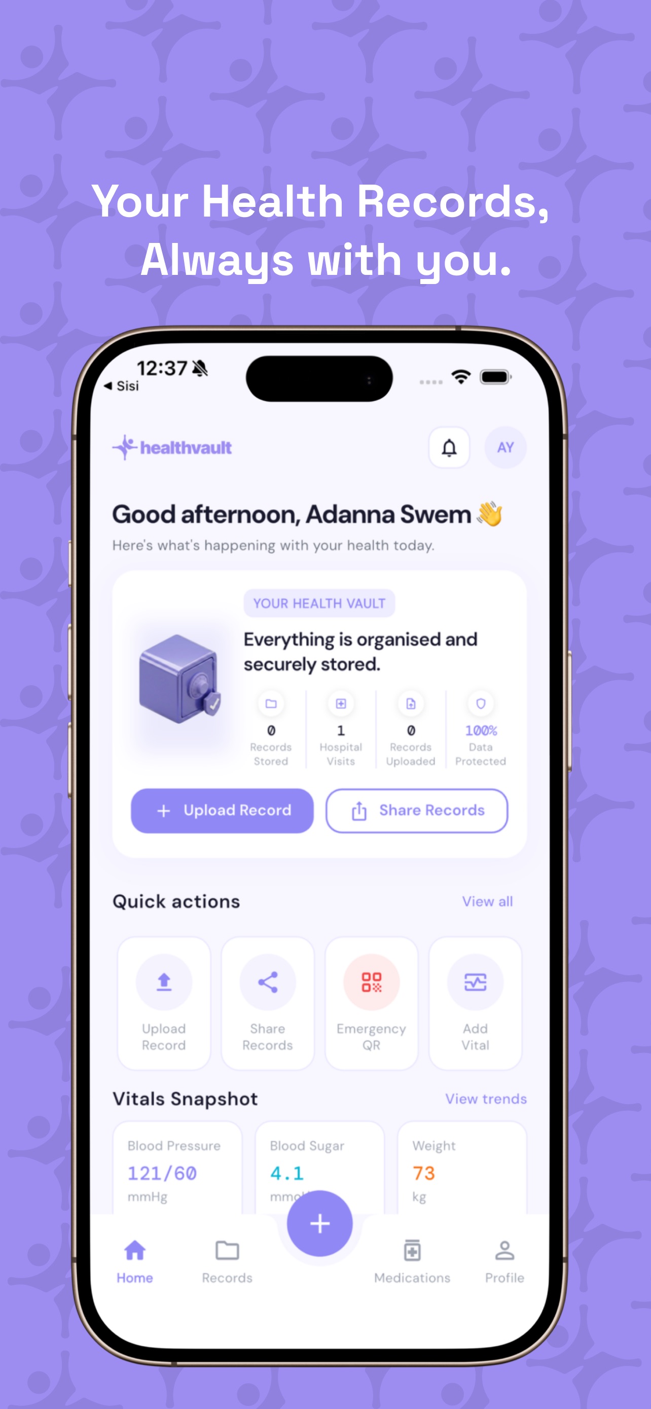 Screenshot 1 of Health Vault NG