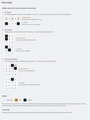 Solviq Hitori iPad screenshot