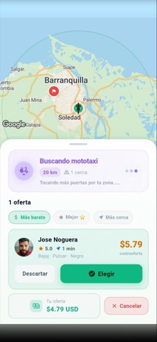 VeGo: taxis, comida y envíos iPhone screenshot
