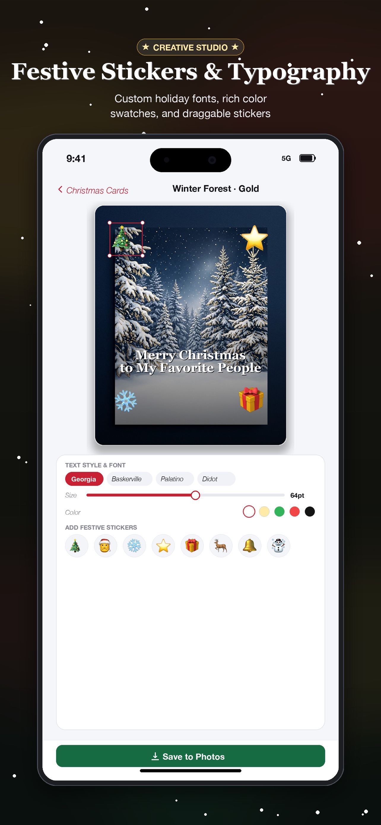 Screenshot 3 of Christmas Card Maker: Xmas AI
