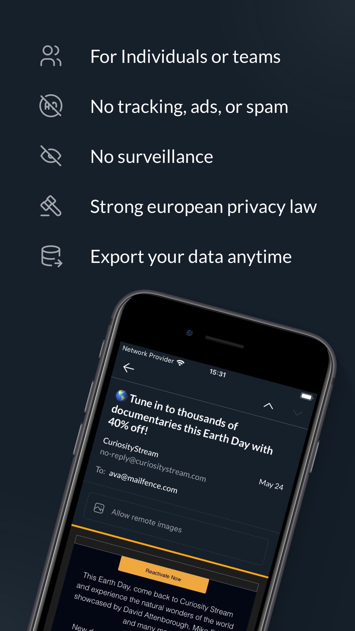 Secure mail - Mailfence