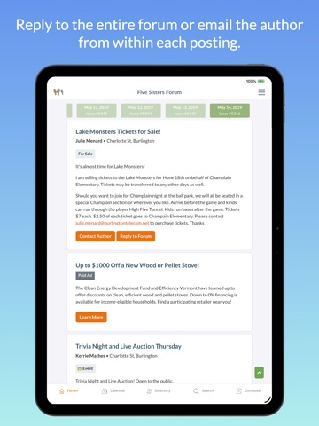 Front Porch Forum ipad screenshot 4