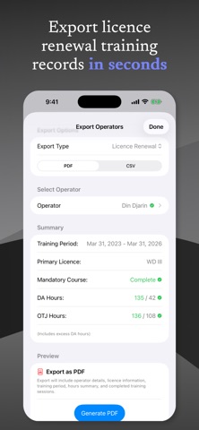 AquaTrack: Training & Licences screenshot